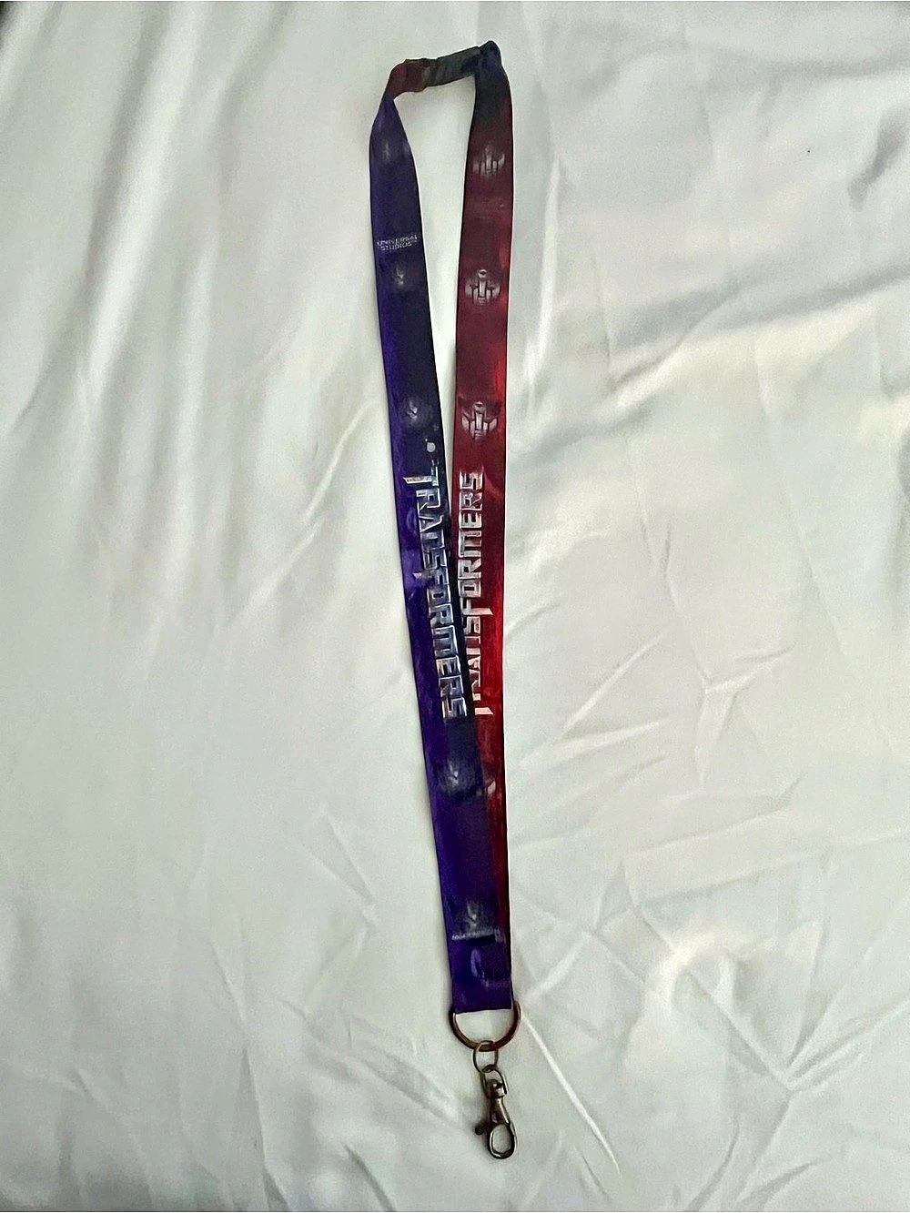 Transformers Dual-Sided Autobot & Decepticon Logo Lanyard Purple & Red